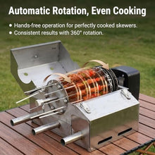 Eiwitany Automatic Rotating Smokeless Charcoal Rotisserie Grill with Stand, Supports 12 Skewers, for Outdoor Patio Barbecues