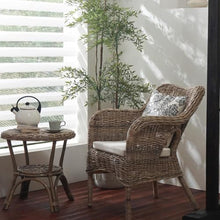 Apk i bc Indoor Outdoor Garden Chair,Leisure Rocking Chair,Hand-Woven, Lightweight, Suitable for Cafes, Load Capacity 150Kg(Wood Color,56 * 64 * 89)