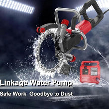 UYCVT Ring Concrete Saw, 8980W/9500W Concrete Cutter Saw, Brushless Electric Wall Chaser Grooving Cutting Machine, with Water Fed Dust Suppression for Slotting Brick Granite Ma-9500w