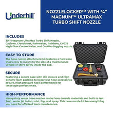 Underhill NozzleLocker Garden Water Hose Nozzle Kit with ¾ Inch Magnum UltraMax Turbo Shift Nozzle Black