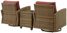 Crosley Furniture Bradenton 3-Piece Swivel Rocker Chair Set