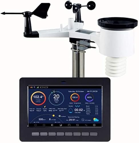 SHANBOYU Professional Weather Station, Wireless Sensor Solar, Color Touch Screen Display Weather Center