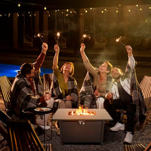 Outdoor Fire Pit Table with Steel Construction and Lid for Patio Use