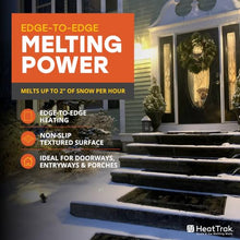 HeatTrak Heated Snow Melting Mats for Entrances - Heated Outdoor Mats - Trusted Snow and Ice Melt Products - Includes GFCI Power Cord - No-Slip Heating Entrance Mat (30" x 48")