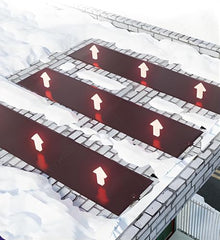 SHENGSHIYU Heat Tracks Snow and Ice Melting Mats,14 * 118in/36 * 300cm,for Melting Snow,Ice,PVC Heated Floor Mat with Non-Slip Texture,Stair Heated Mats for Winter Snow Melting 4Pack