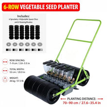 6 Row Manual Seed Planter Vegetable Seeder Garden Seeder