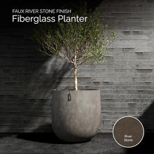 COSAPOTS Mondo Round Indoor/Outdoor Planter, 34x31in River Stone