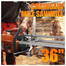 Portable Chain Saw Accessories, Chain Saw Bar for 14" to 36", Planking Milling Wood Chainsaw Tools Chainsaw Milling Rail Ladder Guide Tool for Builders and Woodworkers Chainsaw Mill Kit