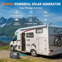 ALLWEI Solar Generator 2400W with 1x 200W Solar Panel LiFePO4 Power Station