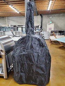 31" Outdoor Wood Fired Blue Stainless Steel Artisan Pizza Oven or Grill with Waterproof Cover