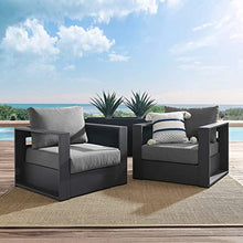 Modway Tahoe Aluminum 2-Piece Patio Set in Gray Charcoal