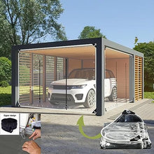 Outdoor transparent curtain waterproof with zipper, transparent pvc tarpaulin, 0.5mm PVC waterproof, canopy tarpaulin transparent PVC, suitable for pergola, balcony, porch ( Size : H2.9xW10m/H9.5xW32.