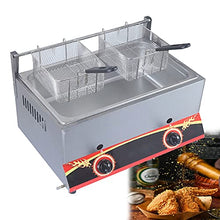 Large Capacity Gas Fryer Stainless Steel Home Commercial LPG Fryer Adjustable Firepower with Baskets and Lids for Fries Donuts Fish Easy to Clean,Natural Gas-22L