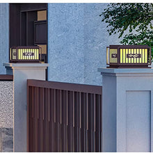 VELLOW Outdoor Post Light Fixtures,Modern Simple IP55 Waterproof Metal Column Lamp,Garden Decoration Street Light,E26 Base Fence Deck Stigma Lamp Lantern,Landscape Lighting for Patio Porch Railing