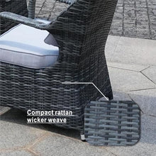 Direct Wicker Round 6-Person Gray Aluminum Outdoor Dining Set with Cushions