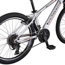 Mongoose Rockadile Kids Hardtail Mountain Bike 24-Inch 21-Speed Silver