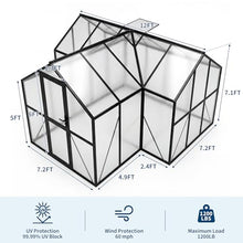 Garvee 12x12FT T-Shape Greenhouses, Greenhouse for Outdoors Polycarbonate