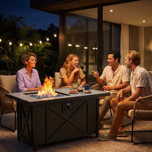 BALI OUTDOORS 42inch Propane Fire Pit Patio Outdoor Fire Pit Table Large