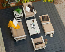 Polywood® Harbour Deep Seating Chair in White/Natural
