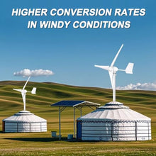 SHADAOYU High Power Generation Rate Small Home Outdoor Permanent Magnet DC Wind Turbine Generator, 300w, 600w, 1000w Windmill Generator, 3 Blades, Wind Turbine Generator(600w)