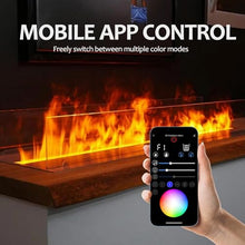 USZWBY Water Vapor Fireplace with Adjustable Flame Colors and Levels, Touch Control for Indoor Ambiance(App-1500Mm)