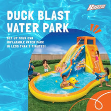 BANZAI Duck Blast Inflatable Water Park with Waterslide and Water Cannon Multi