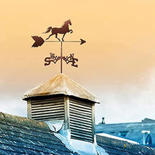 Decorative Wind Vane Weathervane Garden Roofs Mount Yard Decoration Stainless Steel Weather Vane Farm Retro Durable Scene Wind Direction Indicator Measuring Tool - Horse