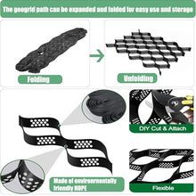 LWJQRSP Expandable 5cm High Gravel Grid for Landscaping, Paving Grate for Patios and Driveways, Multiple (5x7m/16.5x23ft)