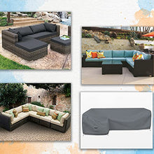 Patio Sectional Sofa Cover 12 Oz - 100% Waterproof & Weather Resistant PVC Coated 83" x 104" x 31" x 32" L Shape Sofa Cover for Indoor/Outdoor (Left Side Sofa, Grey)