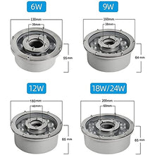 3 Pieces Waterproof Underwater Light - Submersible LED Pool Lights - LED Ring Fountain Lamp - RGB Color Change Water Feature Lamp W/RF Remote Control - IP68 Waterproof Middle Hole Pond Lighting ( Colo