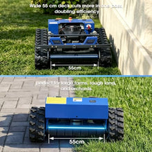 Robotic Track Mower – 8HP Gas Hybrid, 650m Range, 48cm Deck, 3-13cm Electric Height, 39° Slope, 1500W Brushless, APP Control – for Residential, Park, Cemetery – Compact All-Terrain Cutter