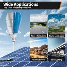 HUIZHITENGDA 4000W-6000W 12V/24V Vertical Wind Turbine Power Generator Kit, DIY Portable Helix Natures Generator of 3 Colors with Controller & Windmill,220V