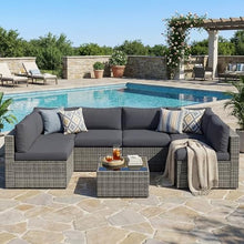 Patio Sectional Furniture Set, Wicker Outdoor Furniture Set for All-Weather