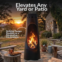 Sunnydaze Santa Fe Large Wood Burning Chiminea Outdoor Fireplace, 50"
