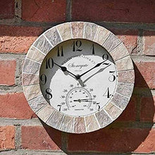 ZYBB Clocks Outdoor Moisture and Dustproof Outdoor Clocks for The Garden Wall Mounted with Temperature and Humidity