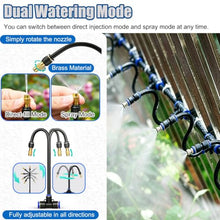 360 Flexible Misting Cooling System for Garden Irrigation, Raised Bed Watering Kit for Plant/Flower/Greenhouses, Adjustable Chicken Coop Misting Set
