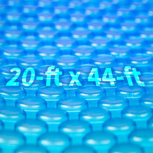 Blue Wave 20x44-ft Rectangle Solar Pool Cover 12-Mil Blue – Solar Cover for Inground Pool, Thermal Bubble Blanket for Heat Retention & Reduced Evaporation