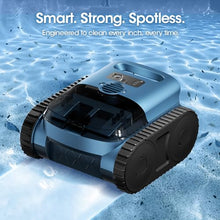 Cordless Robotic Pool Vacuum with Smarter Navigation & Track Drive, Dual 180W Brushless Motors, Wall & Waterline Climbing, 150-Min Runtime, for Inground & Above-Ground Pools up to 2,150 Sq. Ft.