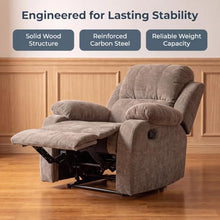 Trygoal Manual Single Lounge Recliner Chair with Adjustable Backrest, Khaki