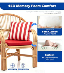 Cafusesdd Cafusedd Cushions for Garden Furniture, 2-Piece Set (1 Seat + 1 Back), Weather-Proof Replacement Cushion, Patio Cushion for Outdoor Chair(Dark Green,19x19''/6-Set)