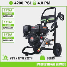 Imdot 4200PSI Pressure Washer, 4.0GPM Heavy Duty Power Washer with 5 Quick Connect Nozzles, 25ft Flexible Hose and 0.5Gal Soap Tank, 212cc 7.0 HP Engine, EPA/CARB/ETL Compliant, Black