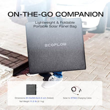 EF ECOFLOW 160 Watt Portable Solar Panel for Power Station, Foldable Solar Charger with Adjustable Kickstand, Waterproof IP68 for Outdoor Camping RV Off Grid System