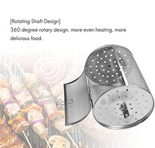 ZHCHAO Stainless Steel Grill Ca Greatest Grilling Basket EverBBQ Cylindrical Mesh Barrel Grill Oven Grill Outdoor