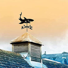 AMITVA House Decor Wind Vane Roof Weather Vane Garden Mount Yard Decoration Stainless Steel Weathervane Farm Retro Durable Outdoor Wind Direction Indicator Measuring Tool-Shark