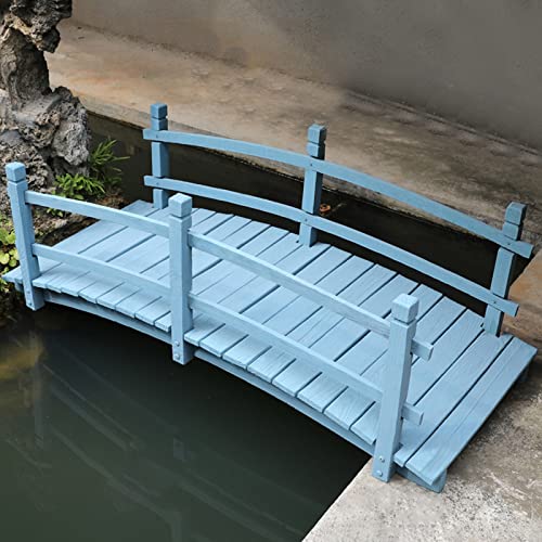 Katzowen Decorative Pond Bridge Heavy Duty Yard Garden Bridge Wooden Arched, Creeks Channels Koi Ponds Bridge, Outside DIY Landscaping Bridge, Ceremonial Access Bridge(Color:B)