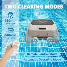 Automatic Pool Cleaners, Pool Vacuum for Above Ground Pool, with 10l Filter Basket, Manual/Automatic Dual Mode, 7800mah Ultra-Long Battery Life, Three-Speed Adjustment, Suitable for Swimming Pools