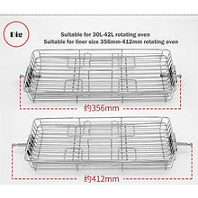 Stainless Steel Skewers Oven Rotate Cage Roast Fish Shrimp Meat Shelf Baking Tool (Size : Small) (Big)