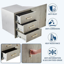 Outdoor Kitchen Door Drawer Combo with Drawers, Stainless Steel Cabinets