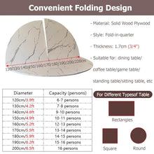 JYHHCYS Round Folding Table Round Table Top Extender Foldable, Commercial Circle-Foldable Tables 120 140 160 180 200 cm Dia, Quick-Fold Round Table for Picnics/Camping/Home Gatherings(Dia 2m/6.5ft)