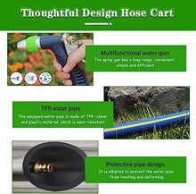 Garden hose reels Hose Reels,Washer Reel, Portable Hose Truck,Hose Reel Cart Garden Hose Reels for Outside Heavy Duty Wall Hose Cart Stainless Steel Small Pipe Organizer Hose Reels(Hose Cart+15m Pipe)